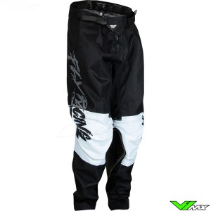Fly Racing Kinetic Khaos 2023 Youth Motocross Pants - Black / White