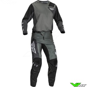 Fly Racing Kinetic Jet 2023 Motocross Gear Combo - Black / Grey