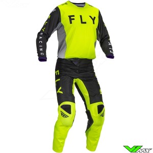 Fly Racing Kinetic Kore 2023 Motocross Gear Combo - Fluo Yellow