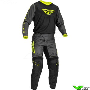 Fly Racing F-16 2023 Motocross Gear Combo - Fluo Yellow / Black / Grey