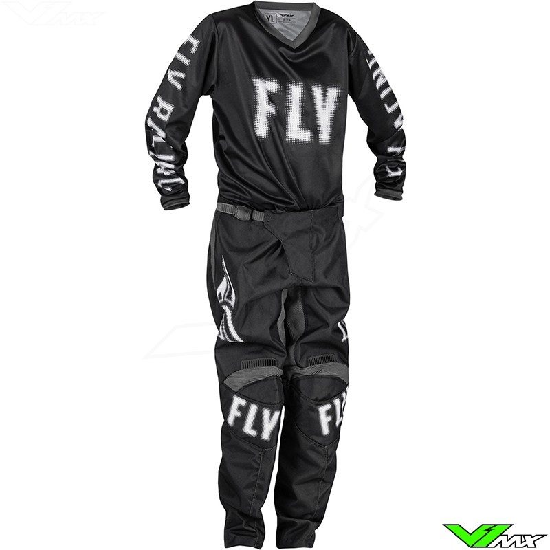 Fly Racing F-16 2023 Youth Motocross Gear Combo - Black