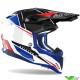 Airoh Aviator 3 Push Motocross Helmet - White / Blue / Red