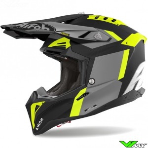 Airoh Aviator 3 Glory Motocross Helmet - Fluo Yellow