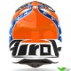 Airoh Striker Hazzard Motocross Helmet - Orange / Blue