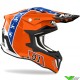 Airoh Striker Hazzard Motocross Helmet - Orange / Blue