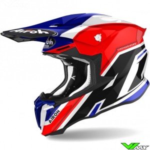 Airoh Twist 2.0 Shaken Motocross Helmet - Red / Blue / White