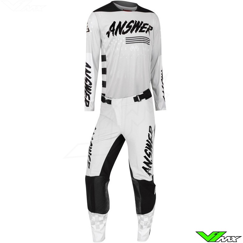 Answer Elite Redzone 2022 Motocross Gear Combo - Ghost / Black