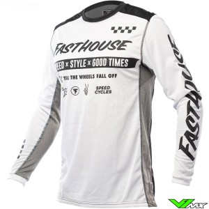 Fasthouse Grindhouse Domingo 2023 Motocross Jersey - White / Black (L)