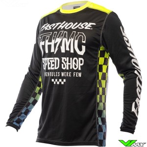Fasthouse Grindhouse Brute Cross Shirt - Zwart / Fluo Geel