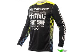 Fasthouse Grindhouse Brute Cross Shirt - Zwart / Fluo Geel