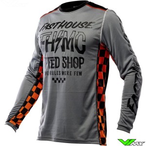 Fasthouse Grindhouse Brute 2023 Cross Shirt - Grijs / Zwart / Oranje
