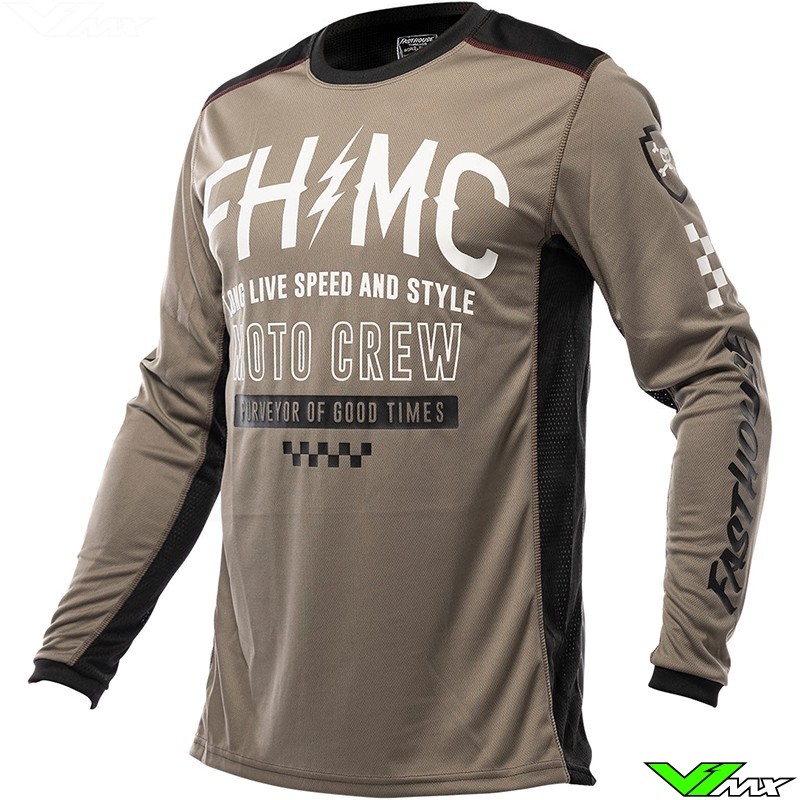 Fasthouse Grindhouse Cypher Motocross Jersey - Moss / Grey (M)