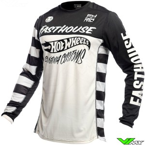 Fasthouse Grindhouse Hot Wheels 2023 Cross Shirt - Wit / Zwart (M)
