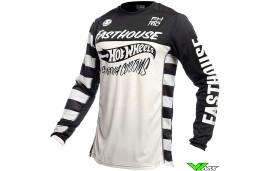 Fasthouse Grindhouse Hot Wheels 2023 Motocross Jersey - White / Black (M)