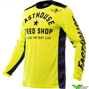 Fasthouse Grindhouse Originals Air Cooled 2023 Motocross Jersey - Fluo Yellow