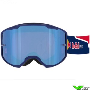 Red Bull Spect Strive Crossbril - Blauw / Rood / Blauwe spiegellens
