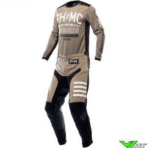 Fasthouse Grindhouse Cypher 2023 Motocross Gear Combo - Moss / Grey