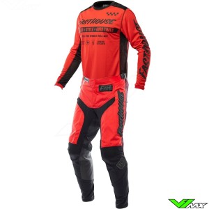 Fasthouse Grindhouse Domingo 2023 Motocross Gear Combo - Red / Black