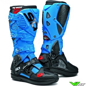 Sidi Crossfire 3 SRS Motocross Boots - Light Blue / Black