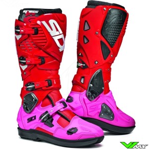 Sidi Crossfire 3 SRS Motocross Boots - Red / Pink