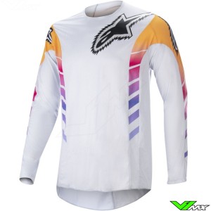 Alpinestars Techstar Daytona 23 Cross Shirt - Haze Grijs / Fluo Oranje / Rhodamine