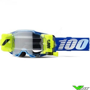 100% Armega Forecast Royal Motocross Goggles with Roll-off