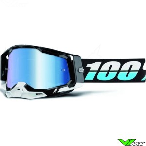 100% Racecraft 2 Arkana Crossbril - Blauwe spiegellens