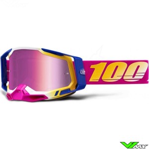 100% Racecraft 2 Mission Motocross Goggles - Pink Mirror Lens