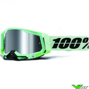 100% Racecraft 2 Palomar Motocross Goggles - Mirror Silver Flash Lens