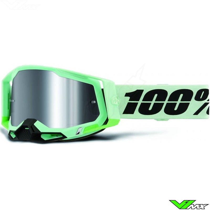 100% Racecraft 2 Palomar Crossbril - Zilver Flash spiegellens