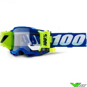 100% Accuri 2 Forecast Motocross Goggles with Roll-off - Blue