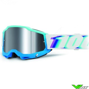 100% Accuri 2 Stamino Motocross Goggles - Mirror Silver Flash Lens