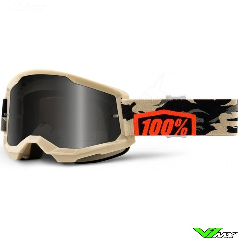 100% Strata 2 Sand Kombat Motocross Goggles - Dark Lens