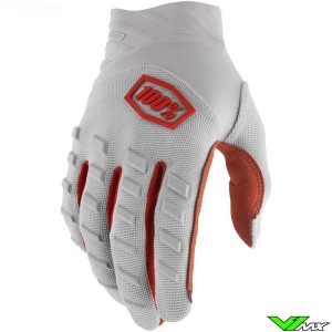 100% Airmatic Motocross Gloves - Silver
