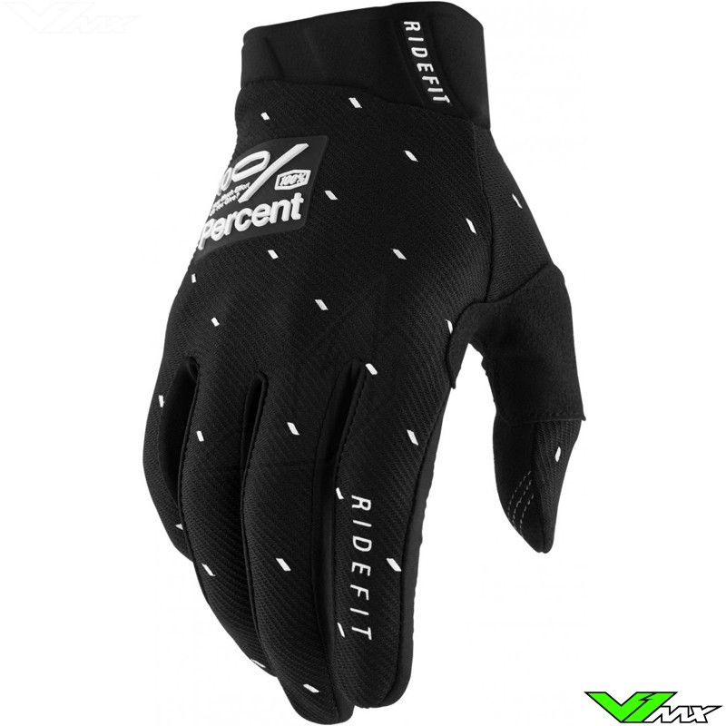 100% Ridefit Motocross Gloves - Slasher / Black