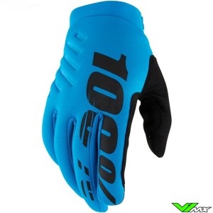100% Brisker Motocross Gloves - Turquoise