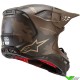 Alpinestars Supertech S-M10 Squad 23 Motocross Helmet - Dark Brown / Kangaroo / Gold