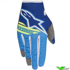 Alpinestars Radar Flight 2018 Motocross Gloves - Blue / Fluo Yellow (M)