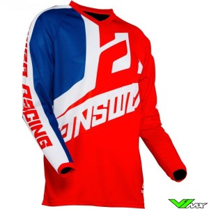 Answer Syncron Voyd 2020 Youth Motocross Jersey - Red / Blue (M)
