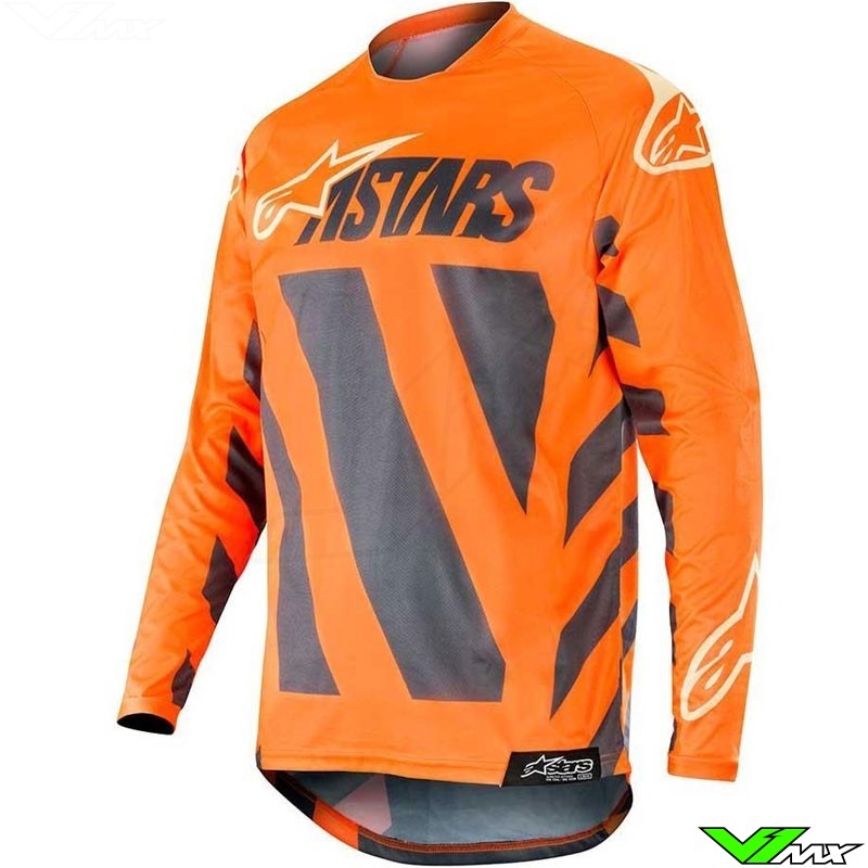 Alpinestars Racer Braap 2019 Motocross Jersey - Anthracite / Orange (S)