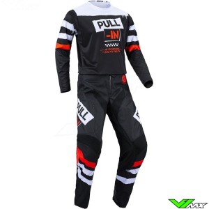 Pull In Challenger Trash 2023 Motocross Gear Combo - Black / Orange