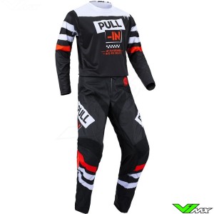 Pull In Challenger Trash 2023 Youth Motocross Gear Combo - Black / Orange