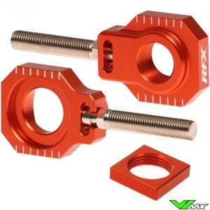 RFX Rear Axel Adjuster Blocks Orange - KTM 125SX 150SX 250SX 250SX-F 350SX-F 450SX-F