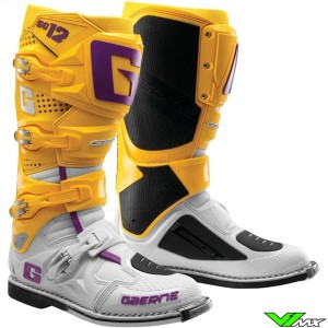 Gaerne SG-12 Motocross Boots - White / Yellow / Purple