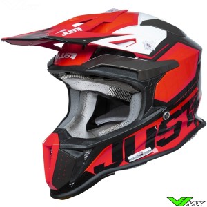 Just1 J18 F Hexa Motocross Helmet - Red