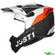 Just1 J22 Carbon Adrenaline Motocross Helmet - Orange / Black / White