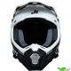 Just1 J22 Carbon Frontier Motocross Helmet - White / Black