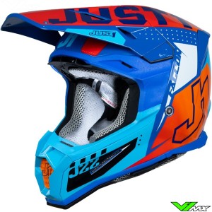 Just1 J22 Falcon Motocross Helmet - Orange / Blue