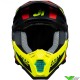 Just1 J22 Falcon Youth Motocross Helmet - Red / Fluo Yellow