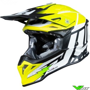 Just1 J39 Poseidon Motocross Helmet - Fluo Yellow / White